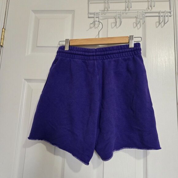 Aritzia TNA cozy Perfect /boyfriend cropped sweater/short set Purple M/XS - Picture 4 of 11